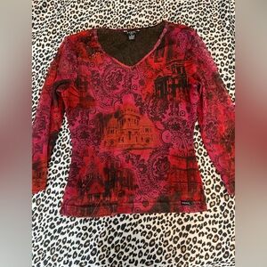 Mesh cityscape y2k top